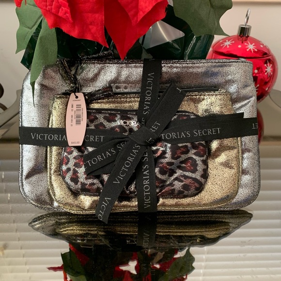 Victoria secret set of 3 cosmetics bags NWT - Picture 6 of 8